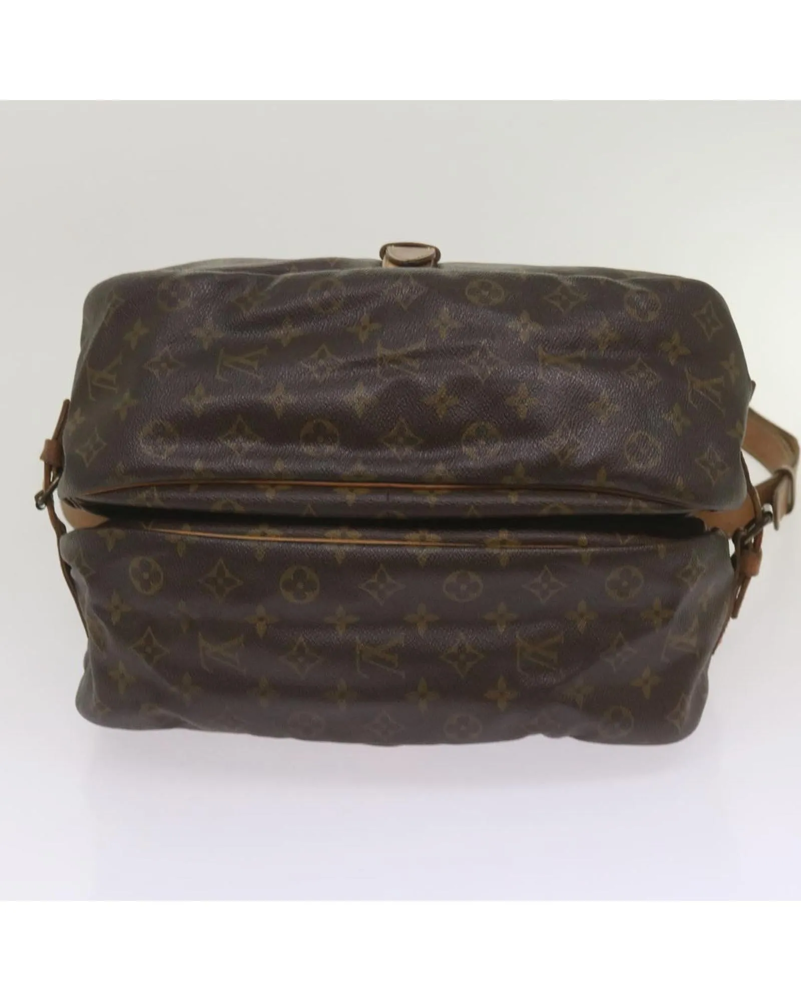 Authentic Monogram Shoulder Bag with Double Compartment