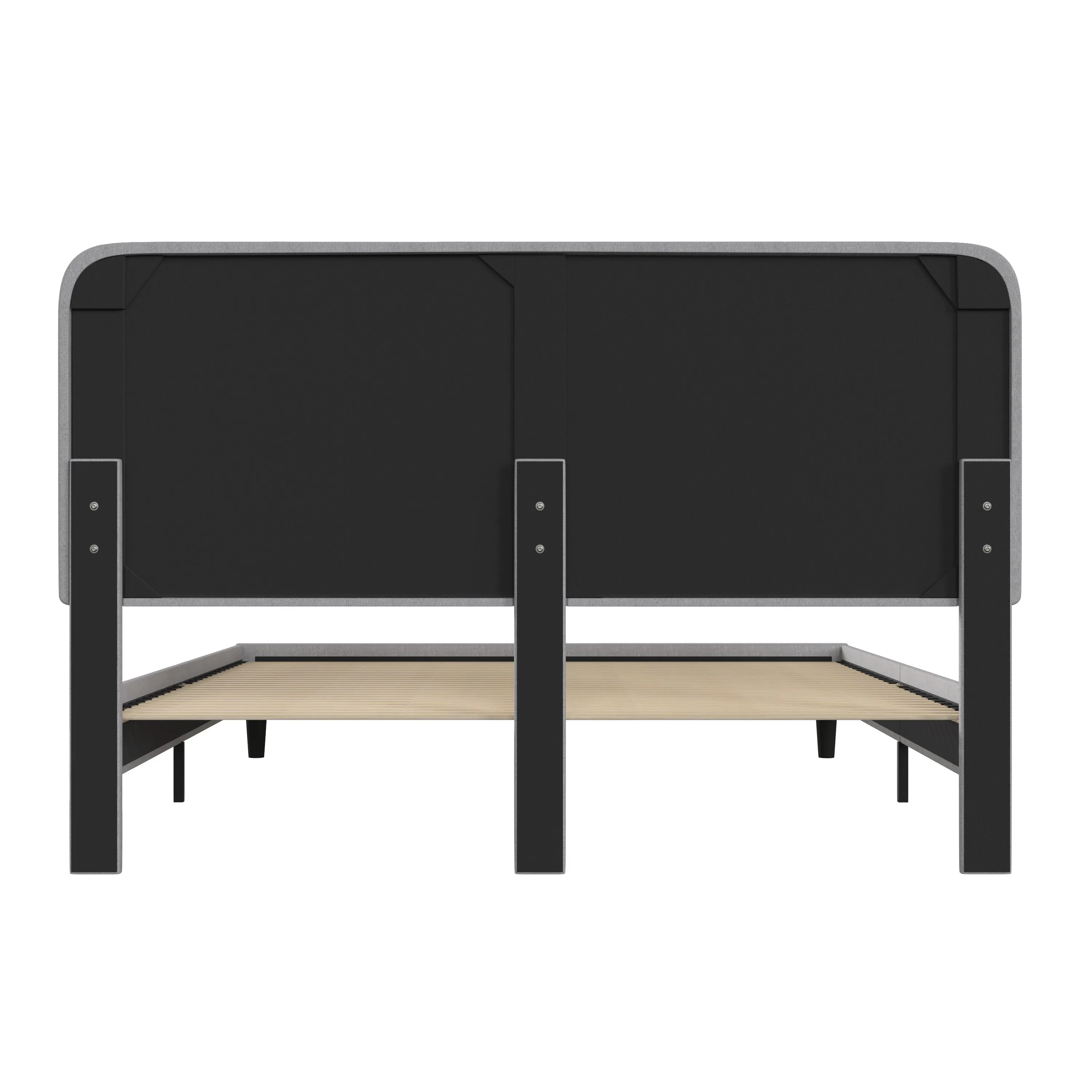 Grey King Size Platform Bed HG-3WPB21-K04-K-GY-GG