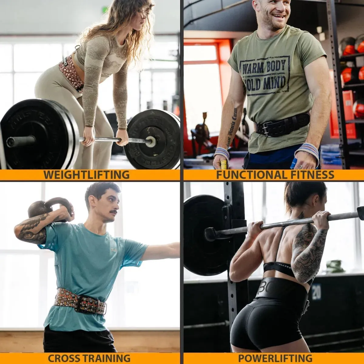 Leather Weightlifting Belt Snake